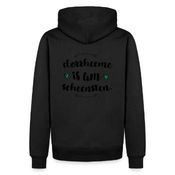 affectionately Saxon Saxons saying dorrheeme - Men’s Premium Organic Hoodie - black - Back - Nico (187cm)
