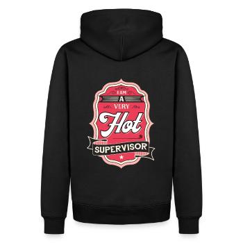 I AM A VERY HOT ADVISOR - Sweat à capuche Premium bio Homme - noir - Dos - Nico (187cm)