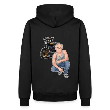 S51 // Tuning // Illustration - Männer Premium Bio Hoodie - Schwarz - Hinten - Nico (187cm)