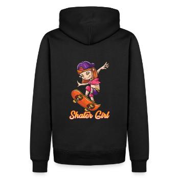 Skaterin Mädchen Skateboard Skateboarderin - Männer Premium Bio Hoodie - Schwarz - Hinten - Nico (187cm)