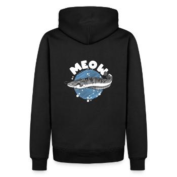 Meow Catfish Fishing Fish Hunting - Männer Premium Bio Hoodie - Schwarz - Hinten - Nico (187cm)