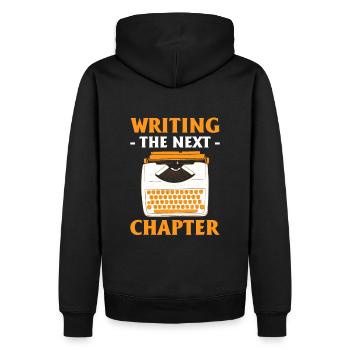 Écrire le prochain chapitre Auteur Romanciers - Sweat à capuche Premium bio Homme - noir - Dos - Nico (187cm)