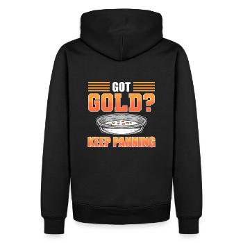 Metalldetektor Gold Panner Gold Digger Kostüm - Männer Premium Bio Hoodie - Schwarz - Hinten - Nico (187cm)