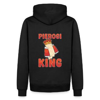 König Pierogi - Männer Premium Bio Hoodie - Schwarz - Hinten - Nico (187cm)