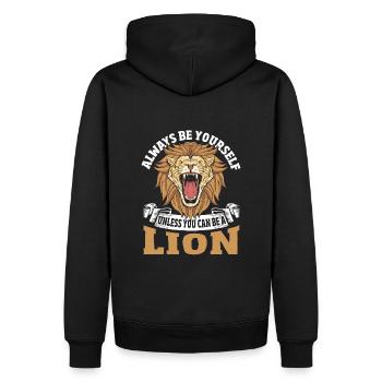 Soyez toujours vous-même à moins que vous ne le puissiez - Sweat à capuche Premium bio Homme - noir - Dos - Nico (187cm)