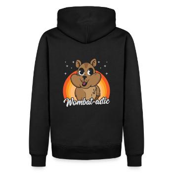 Wombat-astic Wombat-Fanartikel mit australischen - Männer Premium Bio Hoodie - Schwarz - Hinten - Nico (187cm)
