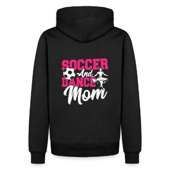 Maman de football et de danse - Sweat à capuche Premium bio Homme - noir - Dos - Nico (187cm)