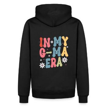 À l’époque de G-Ma - Sweat à capuche Premium bio Homme - noir - Dos - Nico (187cm)