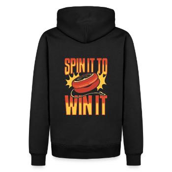 Yo-Yo Tricks Yoyo Spinner Nationaler Yoyo-Tag - Männer Premium Bio Hoodie - Schwarz - Hinten - Nico (187cm)