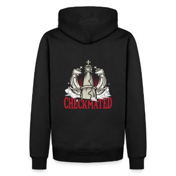 Checkmated Chess King S Mugshot, lustiges - Männer Premium Bio Hoodie - Schwarz - Hinten - Nico (187cm)
