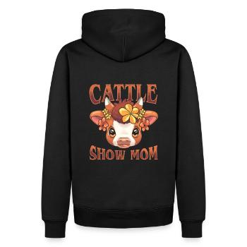 Heifer Farmer Show Kuhschau Mama Vieh - Männer Premium Bio Hoodie - Schwarz - Hinten - Nico (187cm)