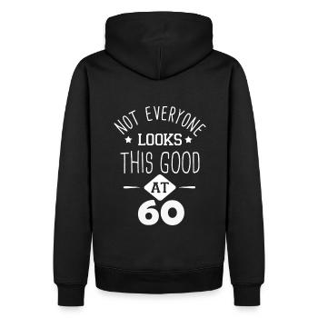 pas tout le monde-l'air aussi bien a 60 ans cadeau - Sweat à capuche Premium bio Homme - noir - Dos - Nico (187cm)