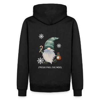 J'peux pas j 'ai NOEL - Sweat à capuche Premium bio Homme - noir - Dos - Nico (187cm)
