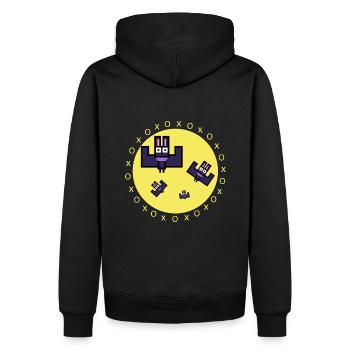 Bats with Moon - Men’s Premium Organic Hoodie - black - Back - Nico (187cm)