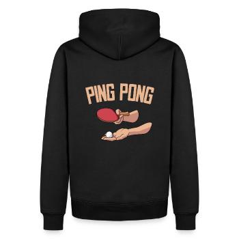 Servir Table Tennis Ball Joueur de Tennis de Table Ping - Sweat à capuche Premium bio Homme - noir - Dos - Nico (187cm)