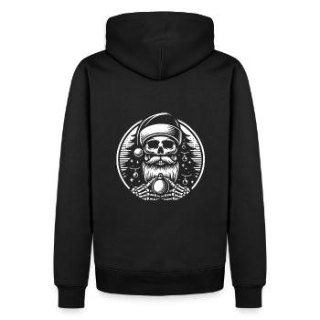 Crâne de Père Noël avec ornement de Noël - Sweat à capuche Premium bio Homme - noir - Dos - Nico (187cm)