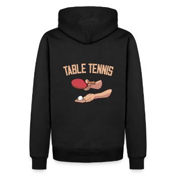 Servir Balle de tennis de table Joueur de tennis de table - Sweat à capuche Premium bio Homme - noir - Dos - Nico (187cm)