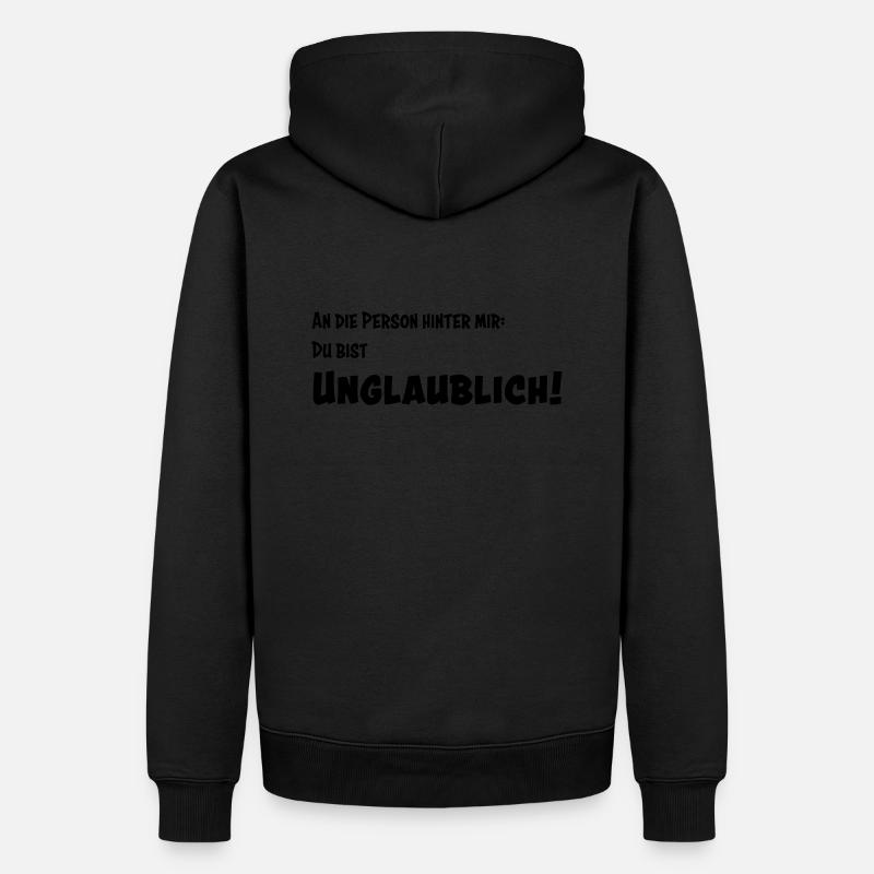 Unglaublich - Männer Premium Bio Hoodie - Schwarz