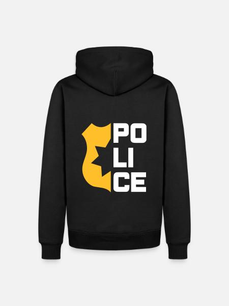 Police (halved service mark) - Men’s Premium Organic Hoodie - black