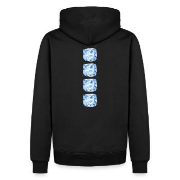 Cube Ice - glaçons - 4x - Sweat à capuche Premium bio Homme - noir - Dos - Nico (187cm)