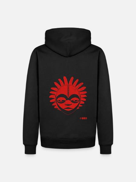 Yaoundé - Red - Sweat à capuche Premium bio Homme - noir