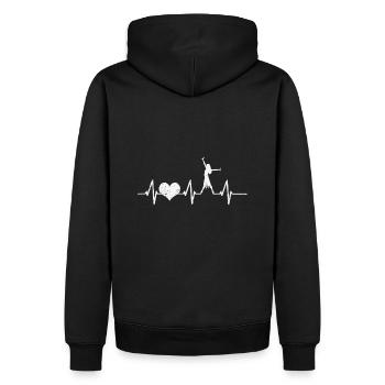 Mon coeur bat pour La Danse Battement de Coeur Danse - Sweat à capuche Premium bio Homme - noir - Dos - Nico (187cm)