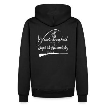 Chasseur t-shirt-Waidmannsheil chasse est la protection de la nature - Sweat à capuche Premium bio Homme - noir - Dos - Nico (187cm)
