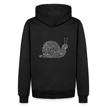 Cadeau de vélos escargot vélo - Sweat à capuche Premium bio Homme - noir - Dos - Nico (187cm)
