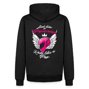 Look like a Princess ride like a Pro - Sweat à capuche Premium bio Homme - noir - Dos - Nico (187cm)