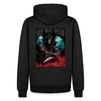 Der Tod Mit Sense Der Sensenmann - Männer Premium Bio Hoodie - Schwarz - Hinten - Nico (187cm)
