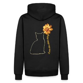Miezekatze Love The Little Things - Men’s Premium Organic Hoodie - black - Back - Nico (187cm)