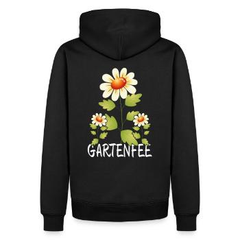Gartenfee Garten Gärtnerin - Männer Premium Bio Hoodie - Schwarz - Hinten - Nico (187cm)