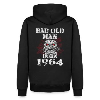 Méchant vieux homme 1964 Naissance cadeau anniversaire - Sweat à capuche Premium bio Homme - noir - Dos - Nico (187cm)