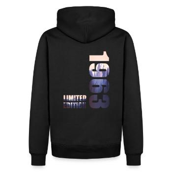 60th Birthday Man 60 Years Limited Edition 1963 - Men’s Premium Organic Hoodie - black - Back - Nico (187cm)