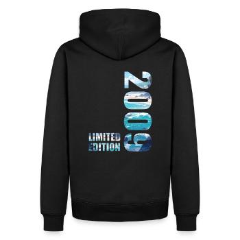 2009 Limited Edition T-Shirt Birthday Idea - Men’s Premium Organic Hoodie - black - Back - Nico (187cm)
