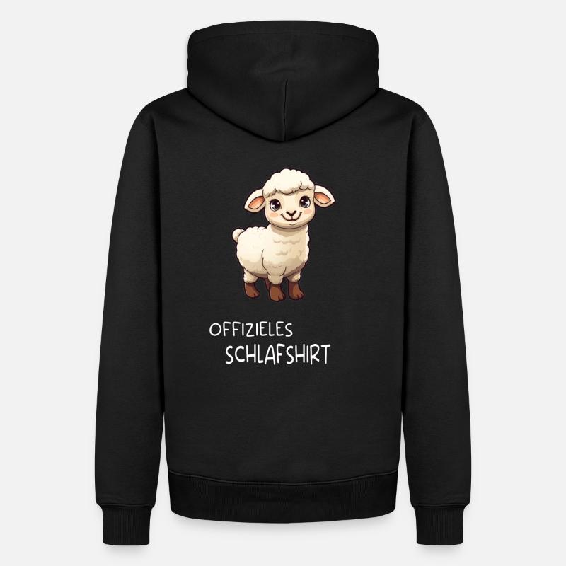 Werner das Schaf Schlafshirt - Männer Premium Bio Hoodie - Schwarz