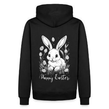Easter Bunny Happy Easter Easter Easter Egg Bunny Cute - Men’s Premium Organic Hoodie - black - Back - Nico (187cm)