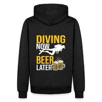 Diver Diver Gift Beer Diver Gift - Men’s Premium Organic Hoodie - black - Back - Nico (187cm)