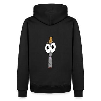 Ich bin eine Glückliche Zigarette aber tödlich - Männer Premium Bio Hoodie - Schwarz - Hinten - Nico (187cm)