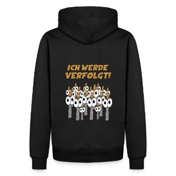 Ich werde verfolgt! - Zigarette Raucher Rauchen - Männer Premium Bio Hoodie - Schwarz - Hinten - Nico (187cm)