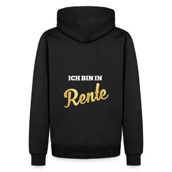 Ich bin in Rente - Männer Premium Bio Hoodie - Schwarz - Hinten - Nico (187cm)