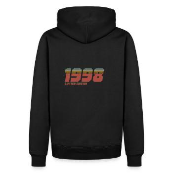 Vintage Jahrgang 1998 - Edition Limitée - Sweat à capuche Premium bio Homme - noir - Dos - Nico (187cm)