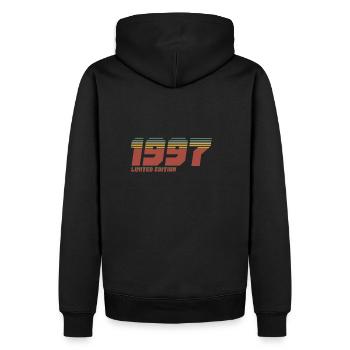 Vintage Jahrgang 1997 - Edition limitée - Sweat à capuche Premium bio Homme - noir - Dos - Nico (187cm)