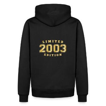2003 Année de naissance Année de naissance Année de naissance - Sweat à capuche Premium bio Homme - noir - Dos - Nico (187cm)