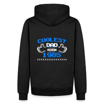 1985 Geborener Cooler Papa Vatertag Geschenk - Männer Premium Bio Hoodie - Schwarz - Hinten - Nico (187cm)