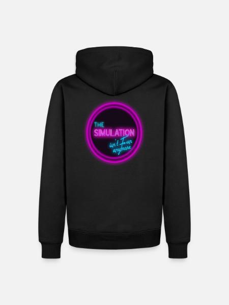 The simulation isn‘t fun anymore. - Männer Premium Bio Hoodie - Schwarz