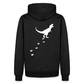 Piste de dinosaure pistes Dino Tyrannosaurus T-Rex - Sweat à capuche Premium bio Homme - noir - Dos - Nico (187cm)