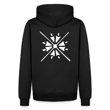 Ornament - Vectorgraphic - Men’s Premium Organic Hoodie - black - Back - Nico (187cm)