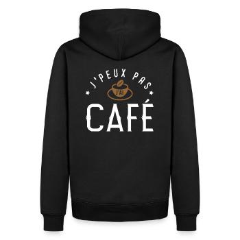 J'peux pas j'ai café cafetier torréfacteur barman - Sweat à capuche Premium bio Homme - noir - Dos - Nico (187cm)