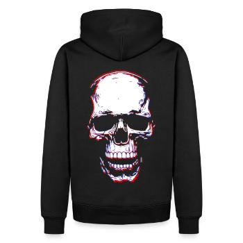 Skull - Men’s Premium Organic Hoodie - black - Back - Nico (187cm)